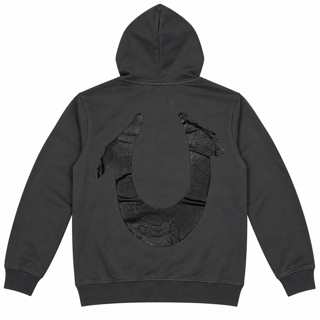 Polerón True Religion gris oscuro con herradura
