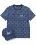 Conjunto Michael Kors azul de polera y gorro, vista frontal