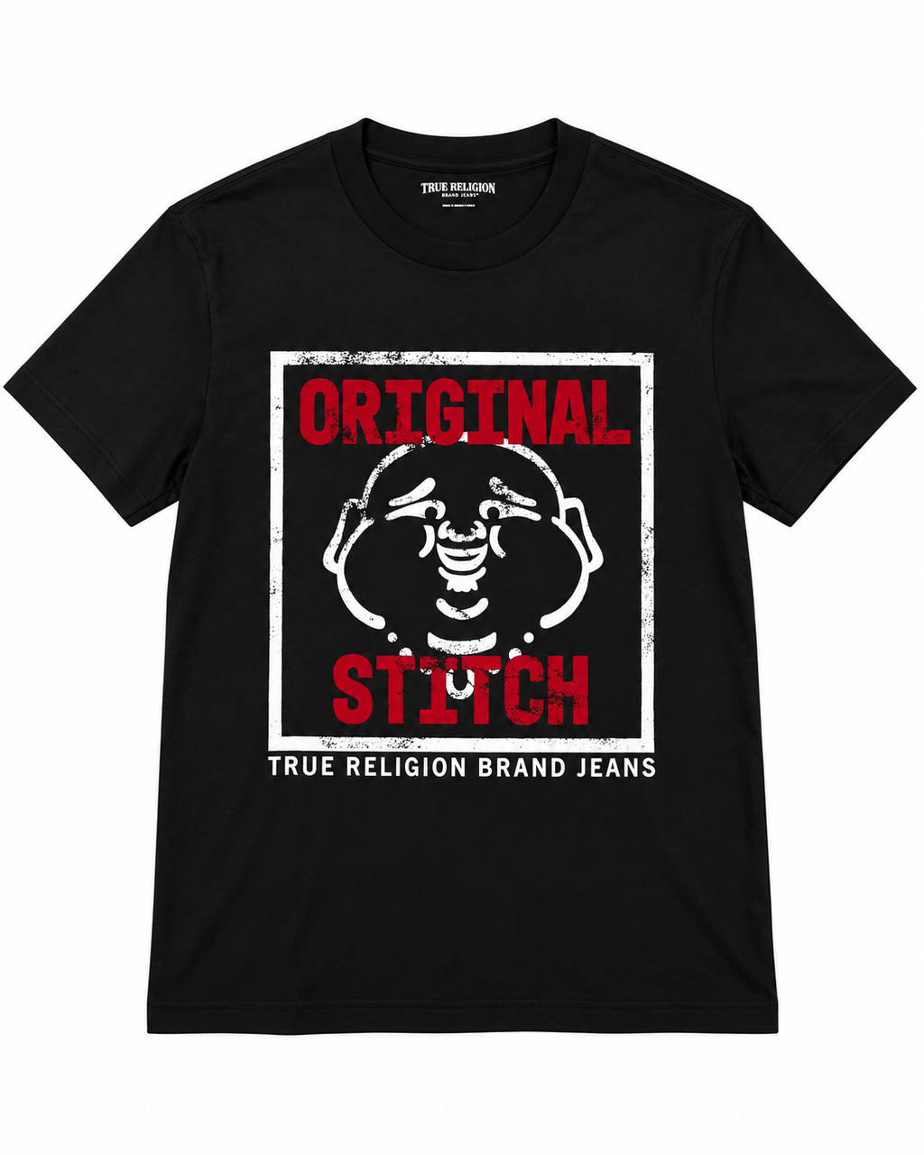 Polera True Religion Original Stitch negra, vista frontal