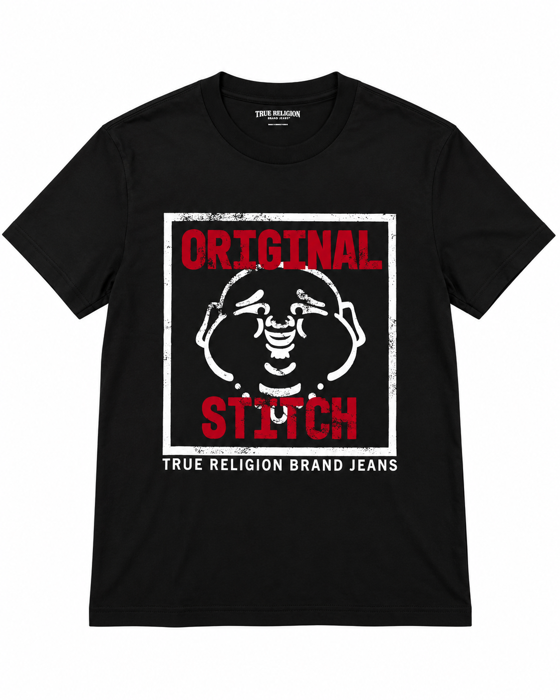 Polera True Religion Original Stitch negra, vista frontal
