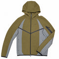Polerón Nike Tech oliva y gris con cierre — vista frontal