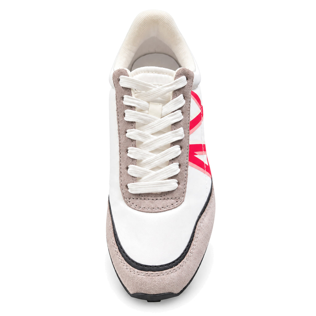 Zapatillas Armani Exchange blancas bajas con rosado, vista frontal