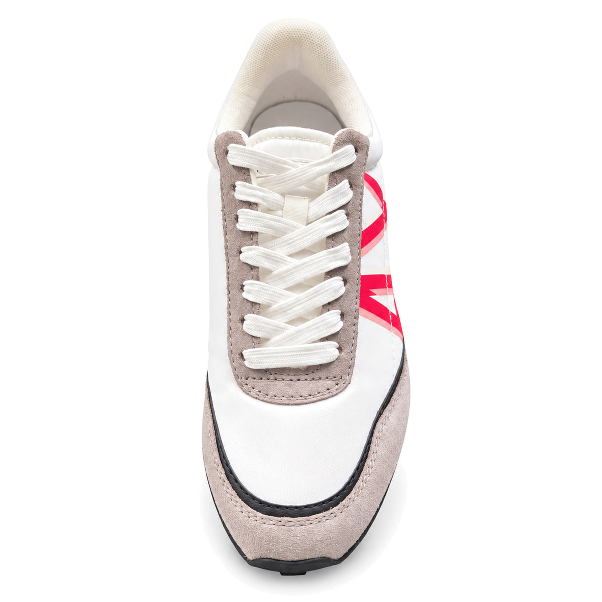 Zapatillas Armani Exchange blancas bajas con rosado, vista frontal