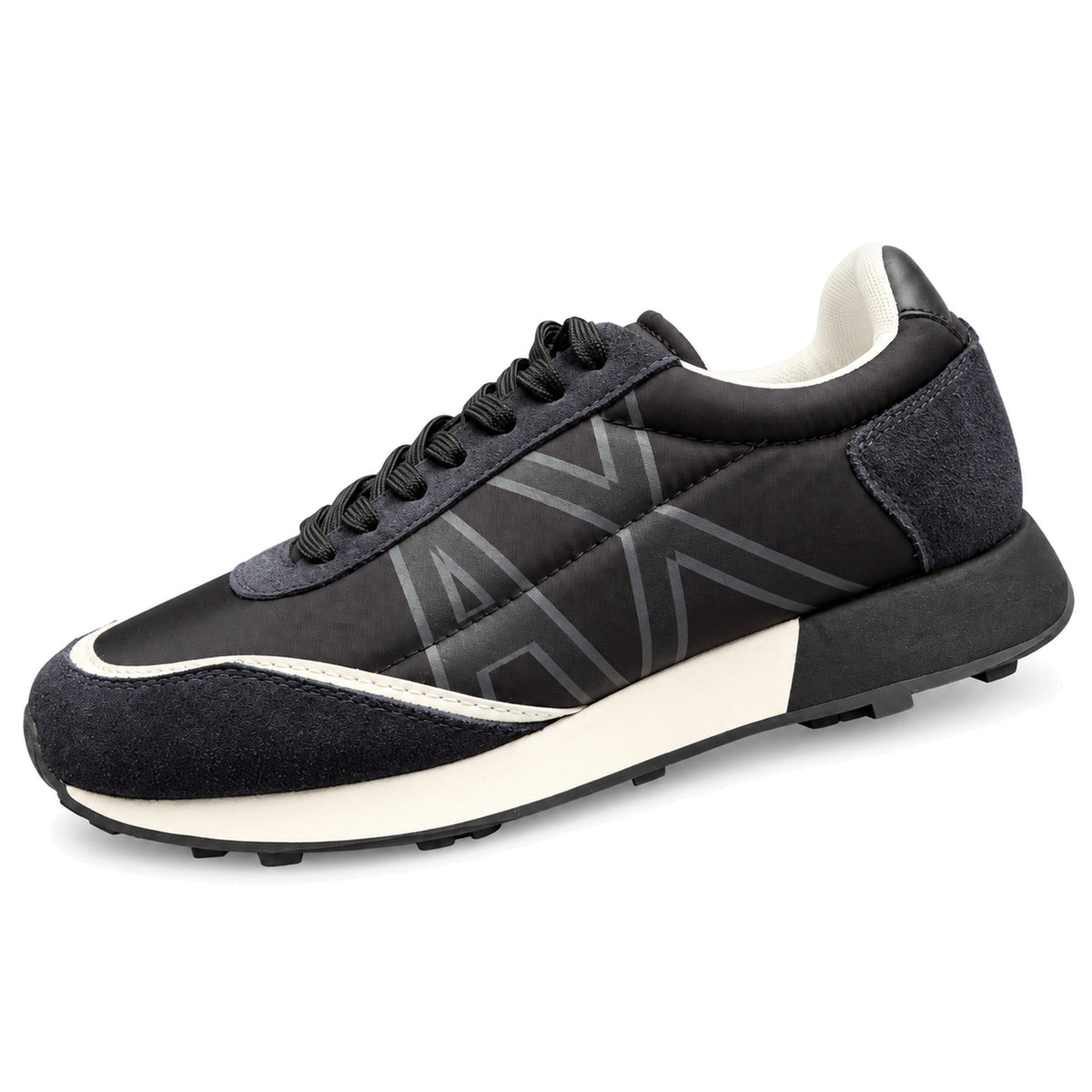 Zapatillas Armani Exchange negras bajas, vista lateral