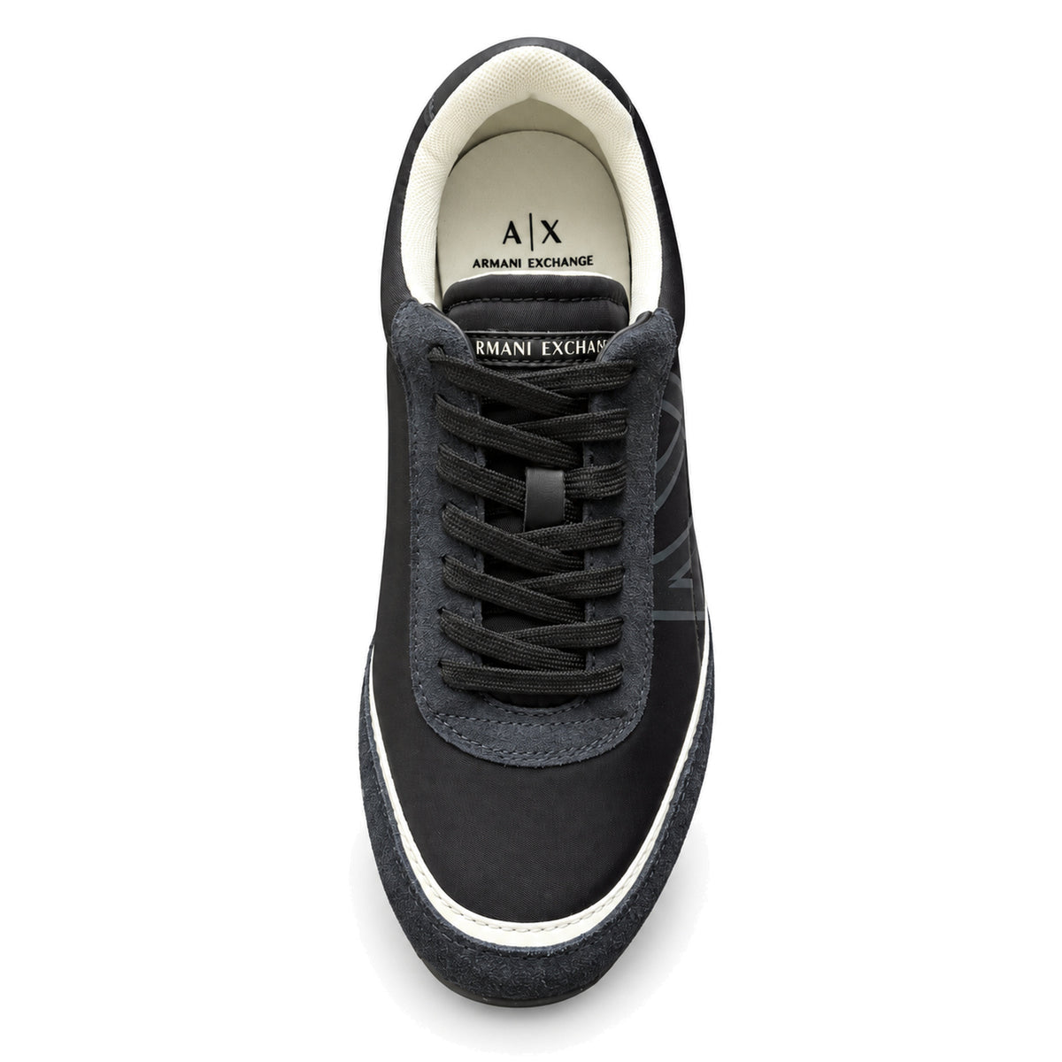 Zapatillas Armani Exchange negras bajas, vista frontal