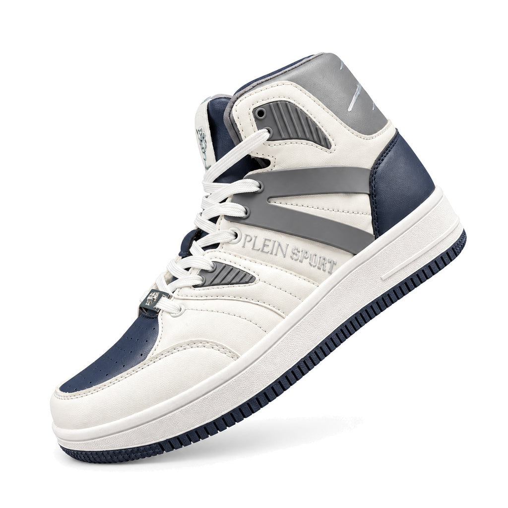 Zapatillas Philipp Plein blancas con azul, vista lateral
