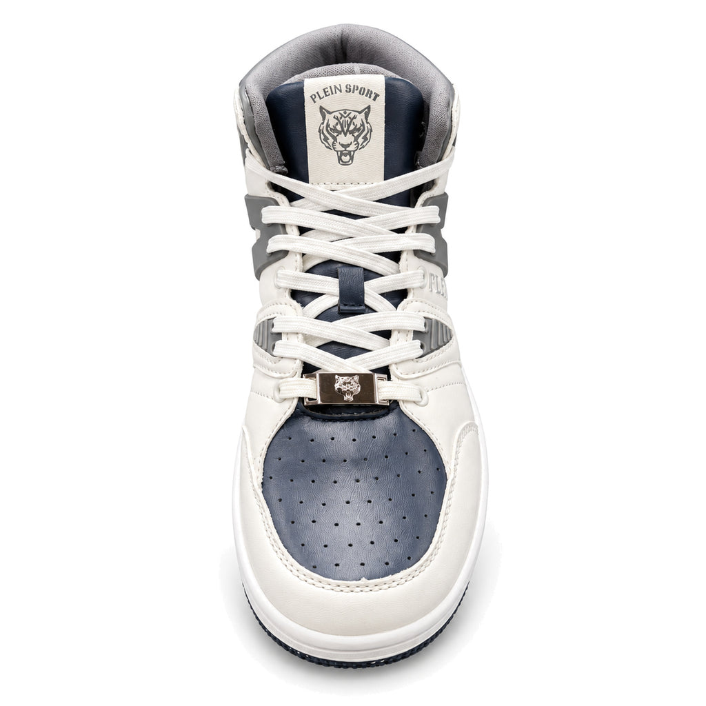 Zapatillas Philipp Plein blancas con azul, vista frontal