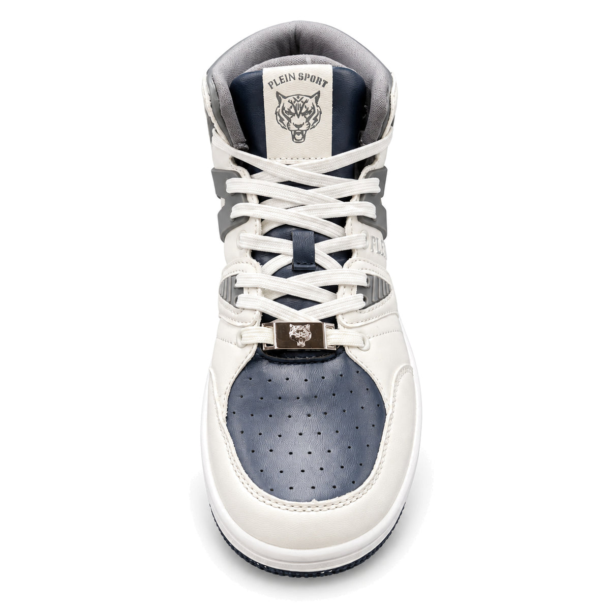 Zapatillas Philipp Plein blancas con azul, vista frontal