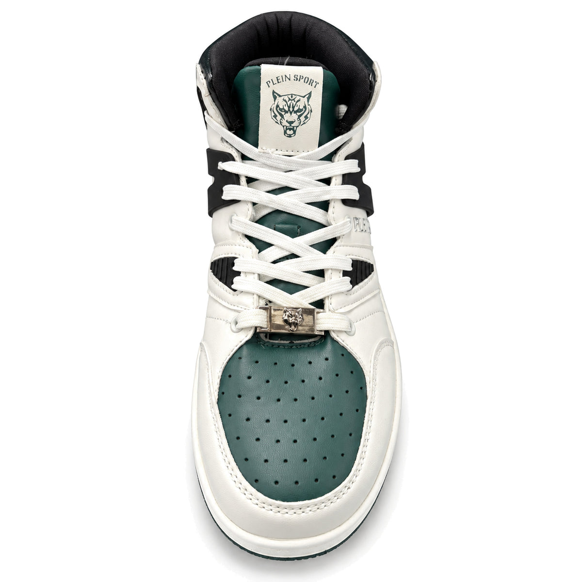 Zapatillas Philipp Plein blancas con verde, vista frontal
