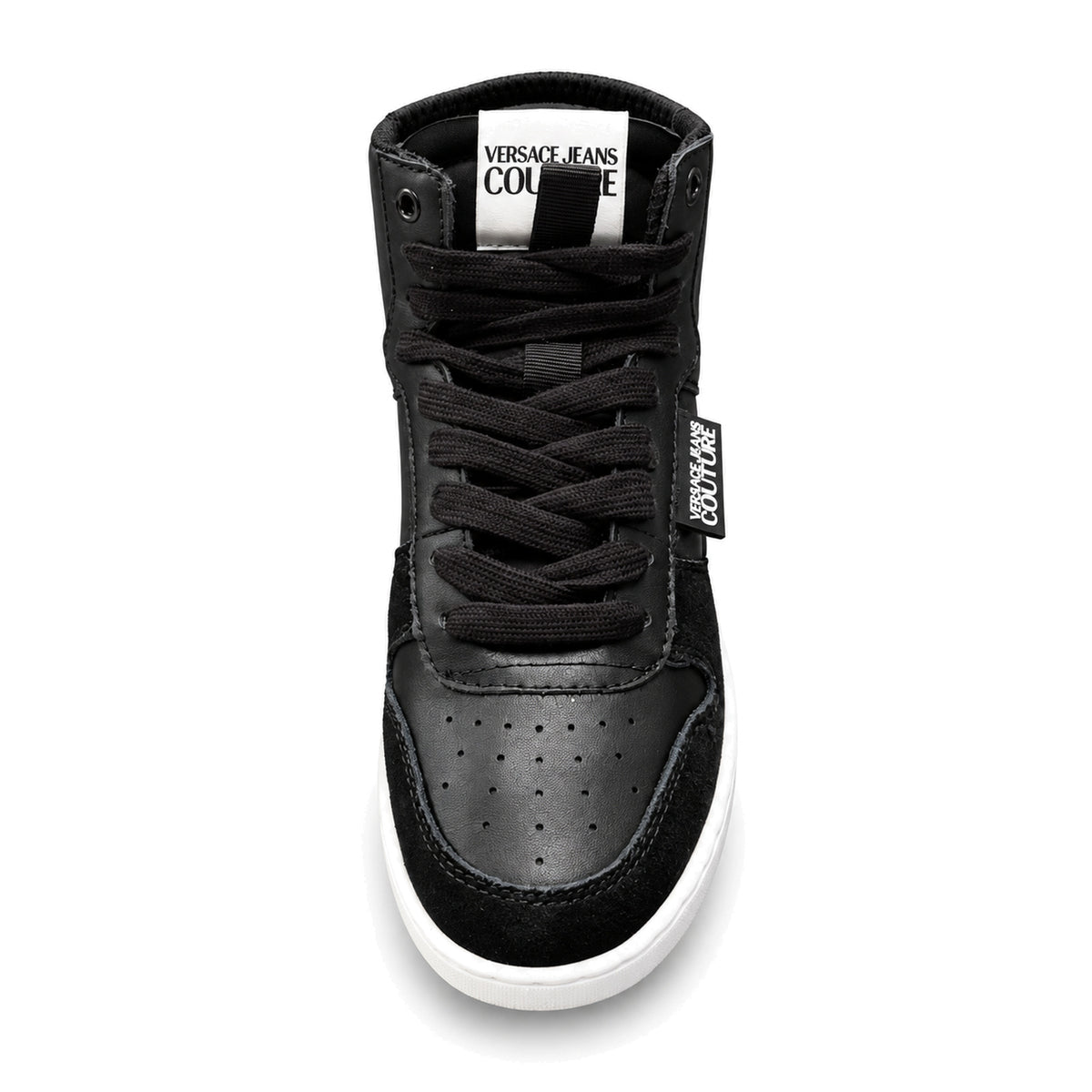 Zapatillas Versace Jeans Couture negras de caña alta, vista frontal