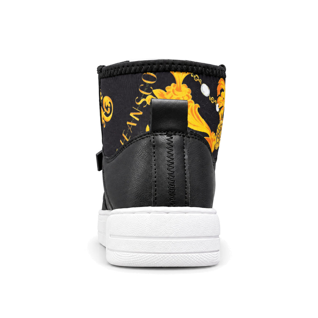 Zapatillas Versace Jeans Couture negras de caña alta, vista posterior